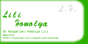 lili homolya business card